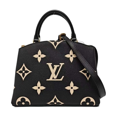 LOUIS VUITTON PALAIS PM in Black Epi Leather with Monogram Embossing, Gold-Tone Hardware, and Adjustable Detachable Strap for Shoulder or Handheld Wear.