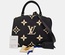 LOUIS VUITTON PALAIS PM in Black Epi Leather with Monogram Embossing, Gold-Tone Hardware, and Adjustable Detachable Strap for Shoulder or Handheld Wear.